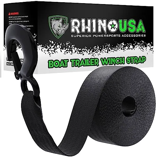 Rhino USA Boat Winch Strap 2x20ft 5016lb Break Strength