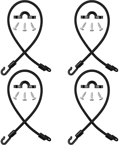 Sumind 12-Inch Kayak Rod Hold-Down Straps 4-Pack