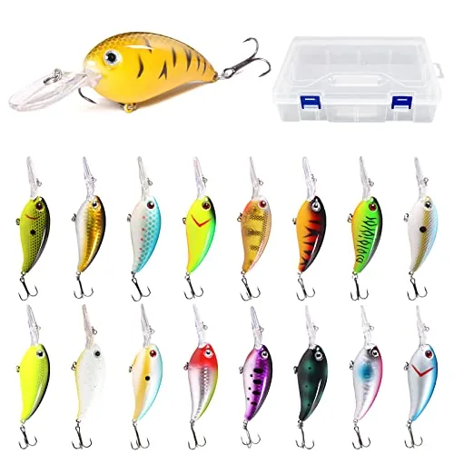ZAKVOP 17-Piece Deep Diving Crankbait Set with Box