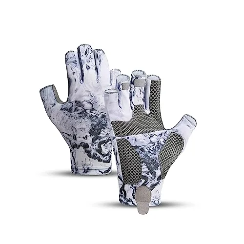 SUJAYU Fingerless UV Gloves UPF 50 Fishing Kayak