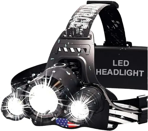 DanForce 1080-Lumen USB Rechargeable Zoomable Headlamp