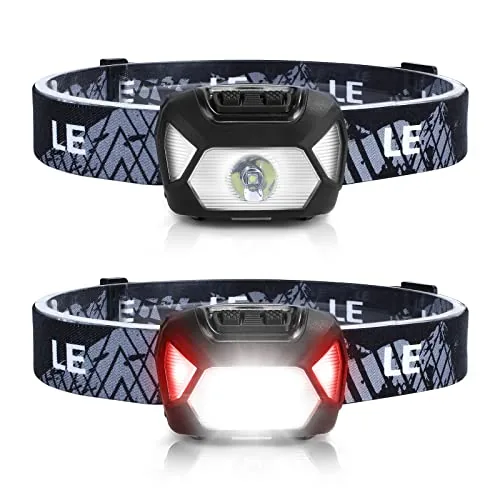 Lepro 2-Pack XPG2 LED Headlamp 1300lux 400ft Beam