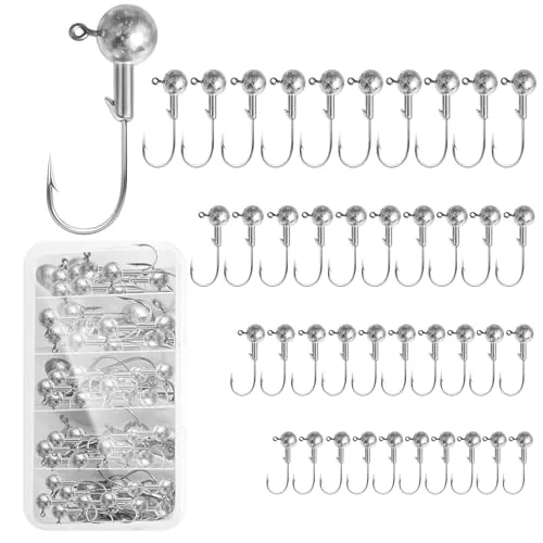 Jeoronuly 40pc Jig Head Set 4 Sizes with Storage Box