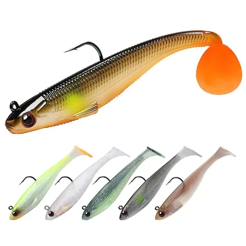 TRUSCEND Shadtale Swimbait with BKK Hooks Multi-Pack