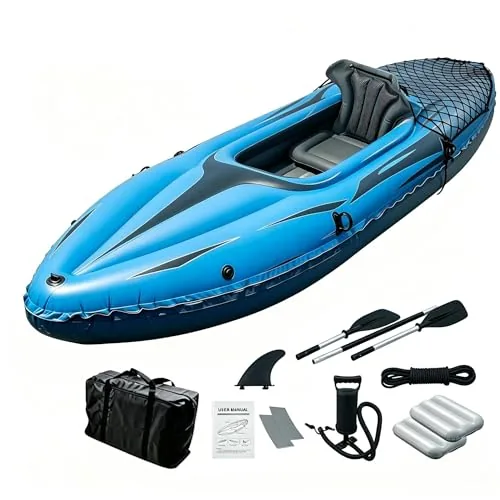 Nuwani 9ft Inflatable Fishing Kayak 220lb Solo