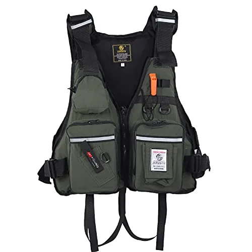 JKSPORTS Fishing Vest Life Jacket with Multi-Pocket Design