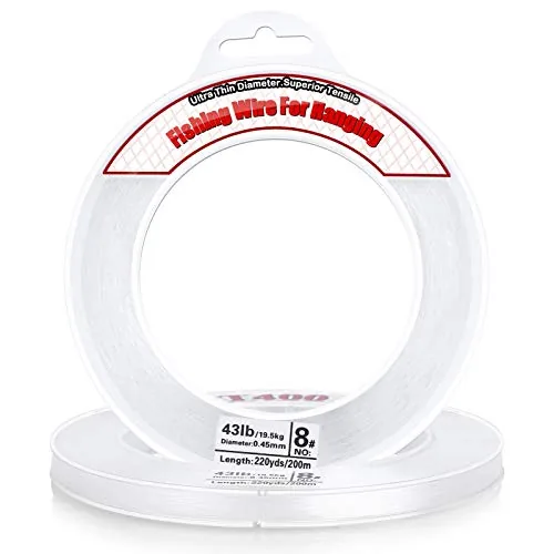 Acejoz 656FT Clear Nylon Hanging Wire 0.45mm 43lb