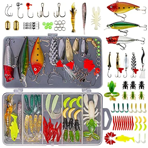 GOANDO 78-Piece Freshwater Fishing Lure Kit