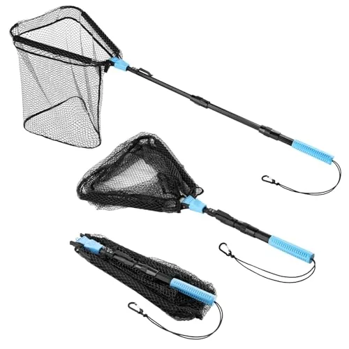 Calamus Foldable Triangle Landing Net with Elastomer Grip