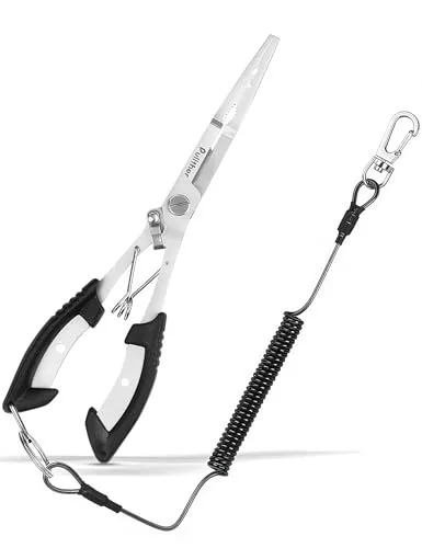 Pullther Needle Nose Fishing Pliers with Braid Cutter