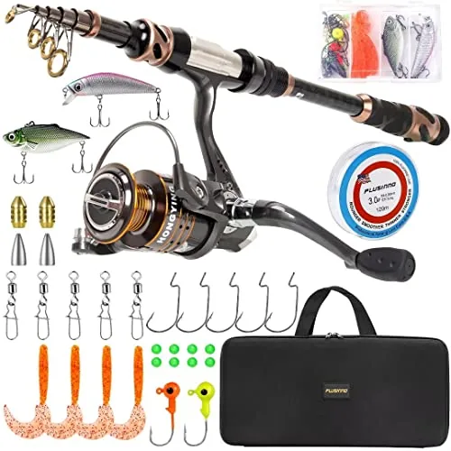 PLUSINNO Telescopic Combo 24-Ton Carbon Fiber + 12+1 BB Reel