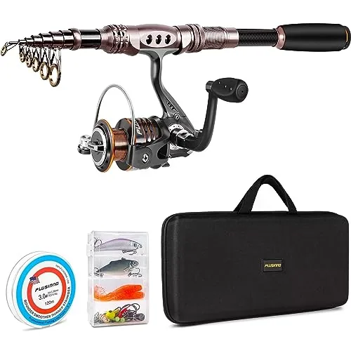 PLUSINNO Telescopic Spinning Rod and Reel Combo Kit