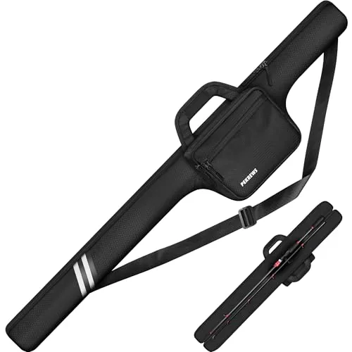 PEKREWS 52in Padded Fishing Rod Bag with Tackle Pockets