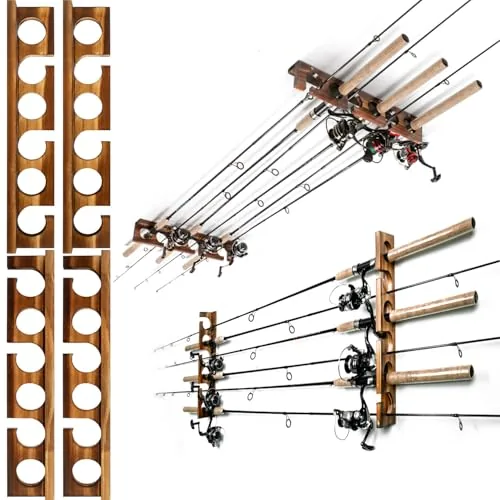 Ghosthorn 12-Rod Wall or Ceiling Fishing Rod Rack