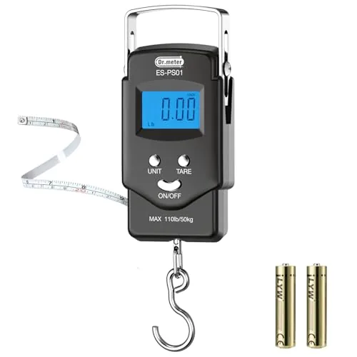 Dr.meter Digital Fish Scale 110lb with Tape Measure