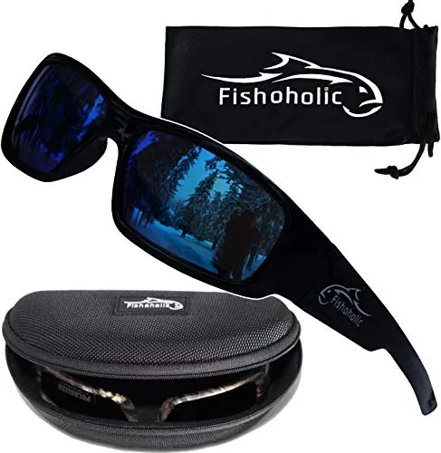 Fishoholic Polarized Fishing Sunglasses UV400 with Hard Case
