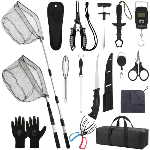Ceenna 14-Piece Fishing Tool Kit with Net and Scale