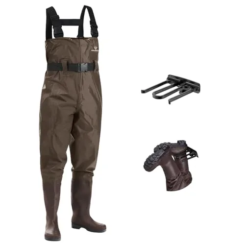 FISHINGSIR 2-Ply Nylon/PVC Bootfoot Chest Waders
