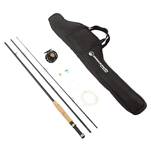 Wakeman 3-Piece Fly Rod Combo 97-Inch Fiberglass