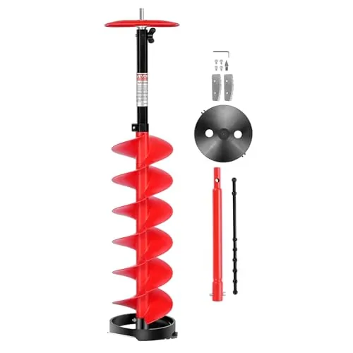 VEVOR 8in Nylon Ice Auger Bit with Extension Rod