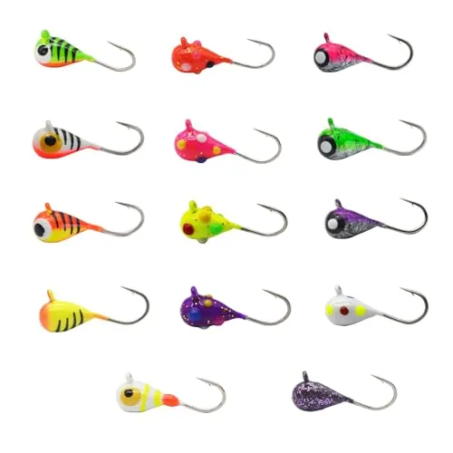 ALICHINO Tungsten Ice Jig Set 14-Color 4mm 1/25oz