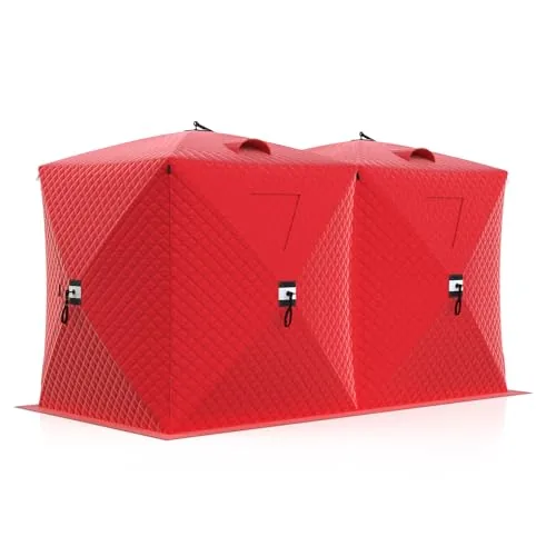 Garvee 6-8 Person Insulated Hub Ice Fishing Shelter