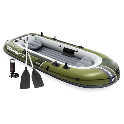 Intex Seahawk 3 Inflatable Boat Set with Pump and Oars