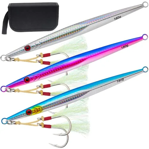 Gefischtter Vertical Saltwater Jigs 160g with BKK Hooks