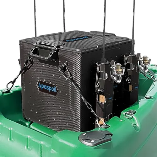 Apaspoil Kayak Fishing Crate 4 Rod Holders 13x13