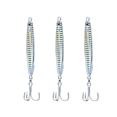 Navicatch Saltwater Jig Spoon Atlantic Silverside 30g 3-Pack