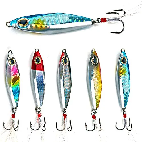 Sougayilang Micro Jigs 2.56in 1.16oz 5-Pack Saltwater