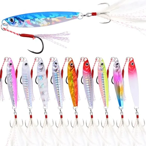 Aorace 21G Saltwater Jigging Lures 10-Pack