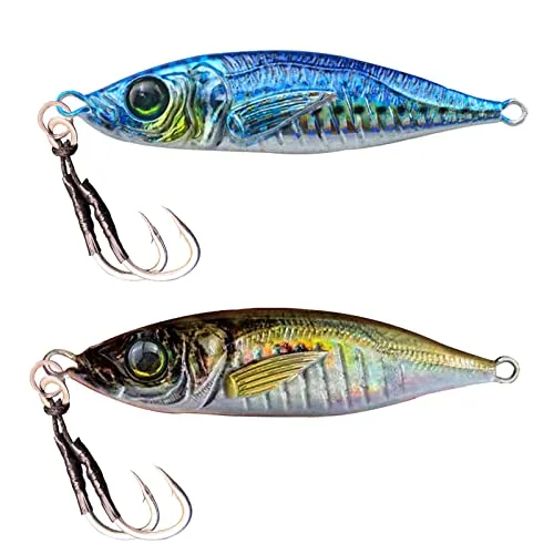 Jiatai Fishing Slow Pitch Jigs 28g 2-Pack Saltwater