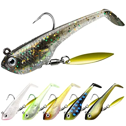 TRUSCEND Shadtale Swimbait with BKK Hooks Multi-Pack