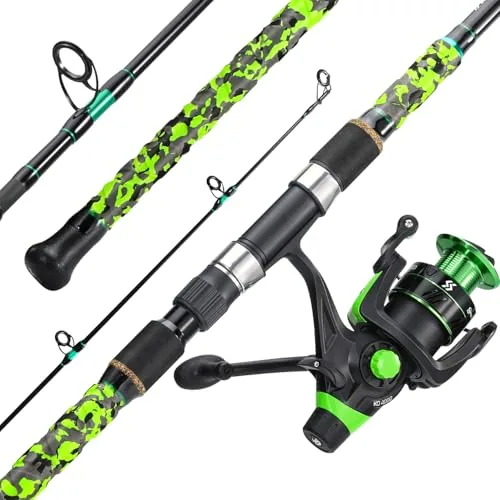 Sougayilang 9ft 3-Piece Surf Spinning Rod and Reel Combo