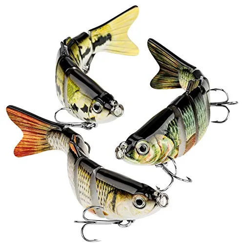 CharmYee 6-Segment Multi-Jointed Swimbait 3-Pack