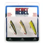 Rebel Pop-R Topwater Popper Triple Threat 3-Pack