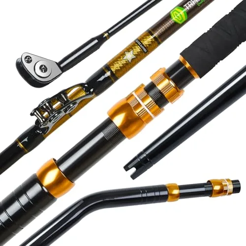 TRHUNTER 6ft Bent Offshore Trolling Roller Rod