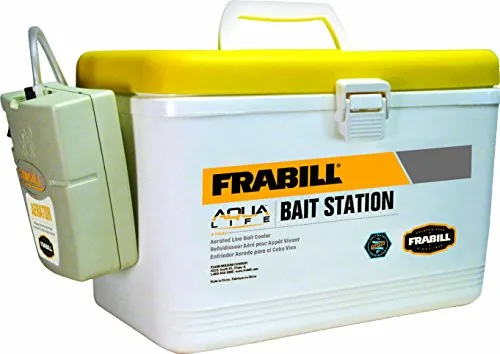 Frabill 8-Quart Live Bait Box with Clip-On Aerator