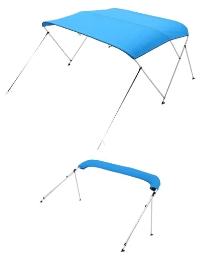 VEVOR 3-Bow Bimini Top 600D Marine Polyester 6ft