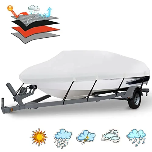 HAHASOLE 20-22FT 1200D Waterproof Trailerable Boat Cover