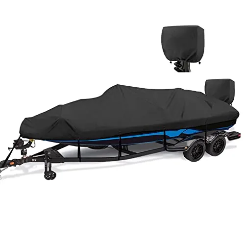 YimSting 17-19ft V-Hull Boat Cover 1200D Waterproof