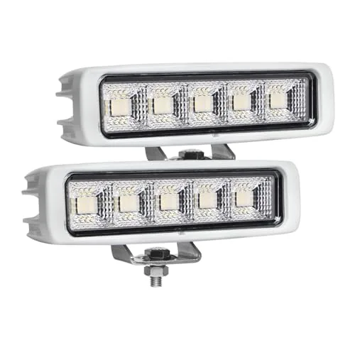 EXZEIT 72W Marine Deck Lights 180° Flood 12/24V Pair