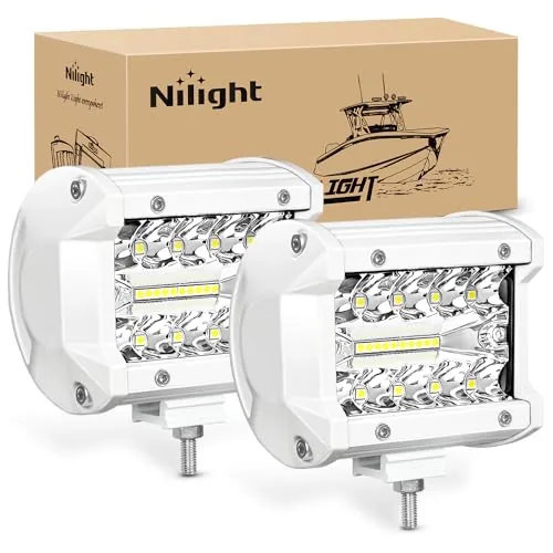 Nilight 4-Inch Marine LED Pods 60/30 Combo Beam