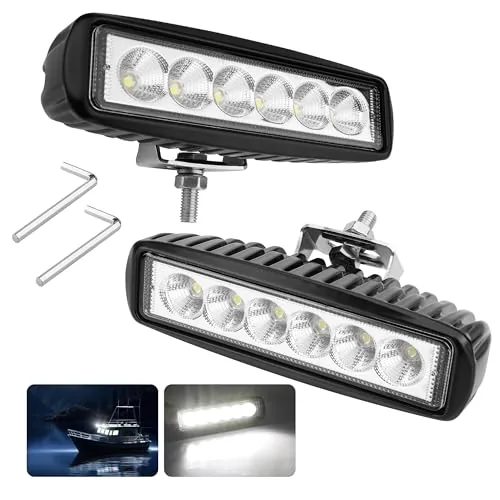 RVZONE 18W Marine Spreader Lights 2-Pack IP67
