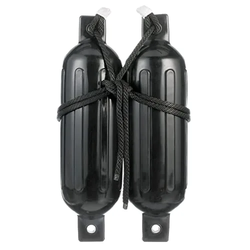 Seachoice Twin Eye Ribbed Fender Kit 5.5x20in Black