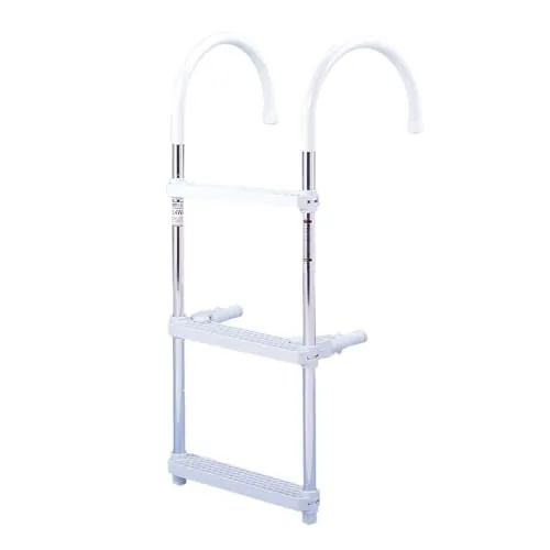 Dotline 3-Step Folding Boat Ladder, 250 lb Capacity