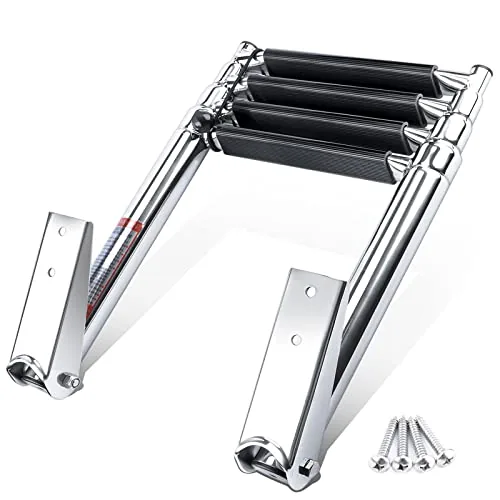 Hoffen 4-Step Telescopic Boat Ladder 316 SS 900lb