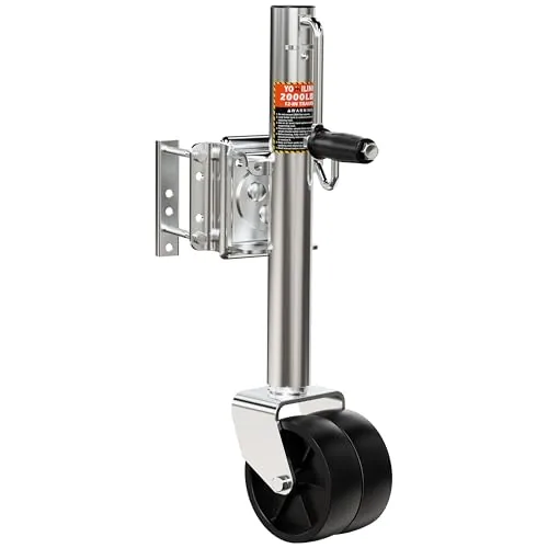 YOMILINK 2000 lb Dual-Wheel Swivel Trailer Jack