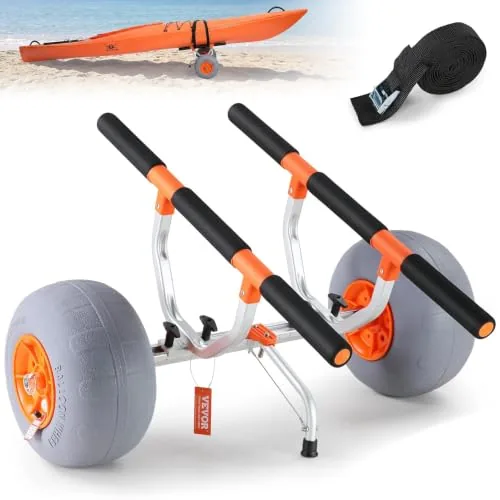 VEVOR Heavy Duty Kayak Cart 350lb 13in Beach Wheels